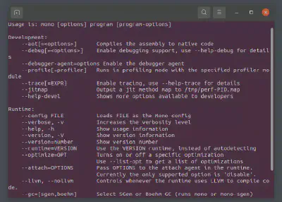 Verification of Mono Installation - Ubuntu