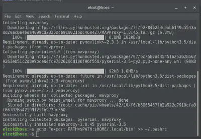 Successful Installation of MAVProxy on Linux