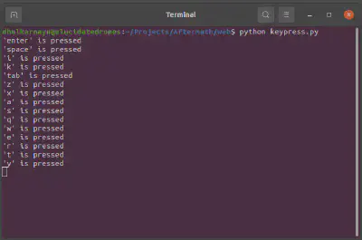 Detecting Keypresses using Python