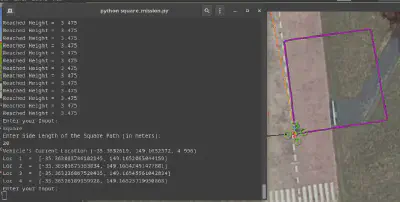 Square Mission - Side Length of 20 meters