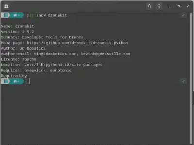 Verification of DroneKit-Python Installation